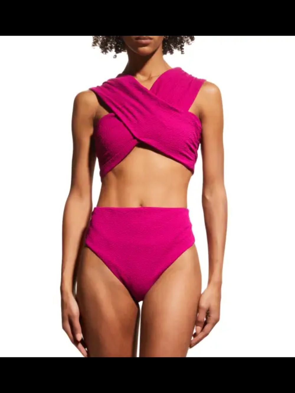 Mara Hoffman
Lorina Textured Crisscross Bikini Top